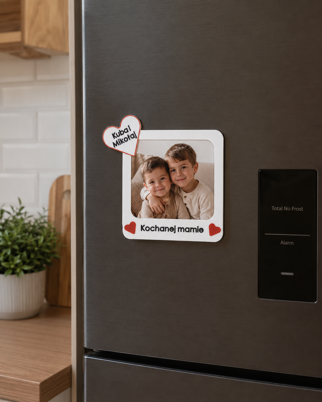 Personalizowana ramka na zdjęcie 10 × 10 cm 3w1 - BIAŁA - obrazek 3